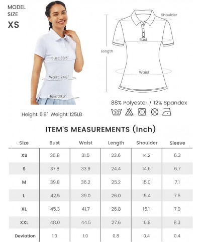 Women's Golf Polo Shirt Short Sleeve Summer Dressy Fit T-Shirt Breathable Quick-Dry Casual Sports Work Tennis Tops A White $1...