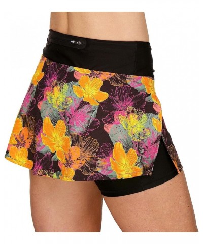 Athletic Skirt Shorts for Women, Lightweight Mini Tennis Skort with Pockets Graphite/Lavender Flowers $11.75 Skirts