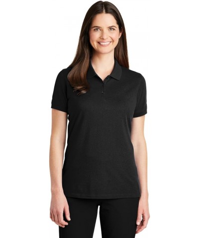 Women's EZCotton Polo Shirt LK8000 Black $16.52 Shirts