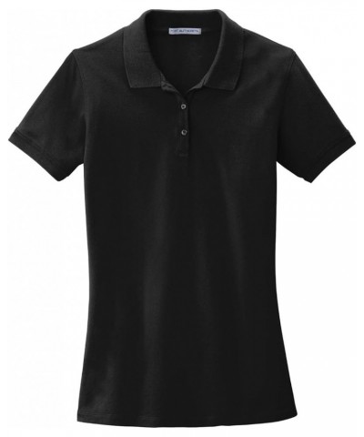 Women's EZCotton Polo Shirt LK8000 Black $16.52 Shirts